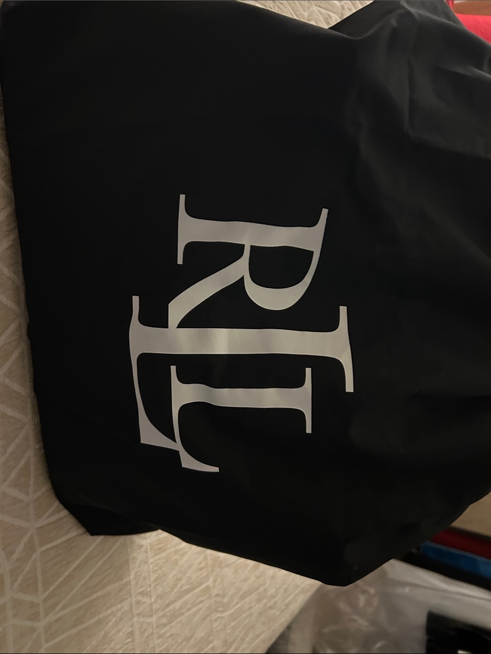 Ralph Lauren Black Satchel with White RL Logo